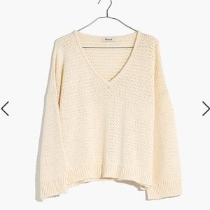 Madewell White Knit Summer Sweater